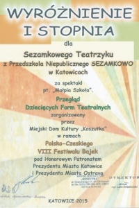 PIERWSZE MIEJSCE DLA MAŁPIEJ SZKOŁY