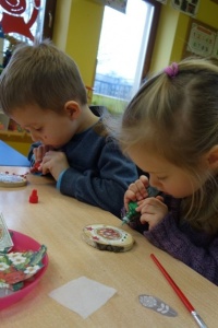 DECOUPAGE NA CHOINKĘ