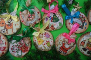 DECOUPAGE NA CHOINKĘ